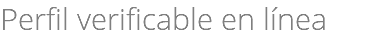 Perfil verificable en línea